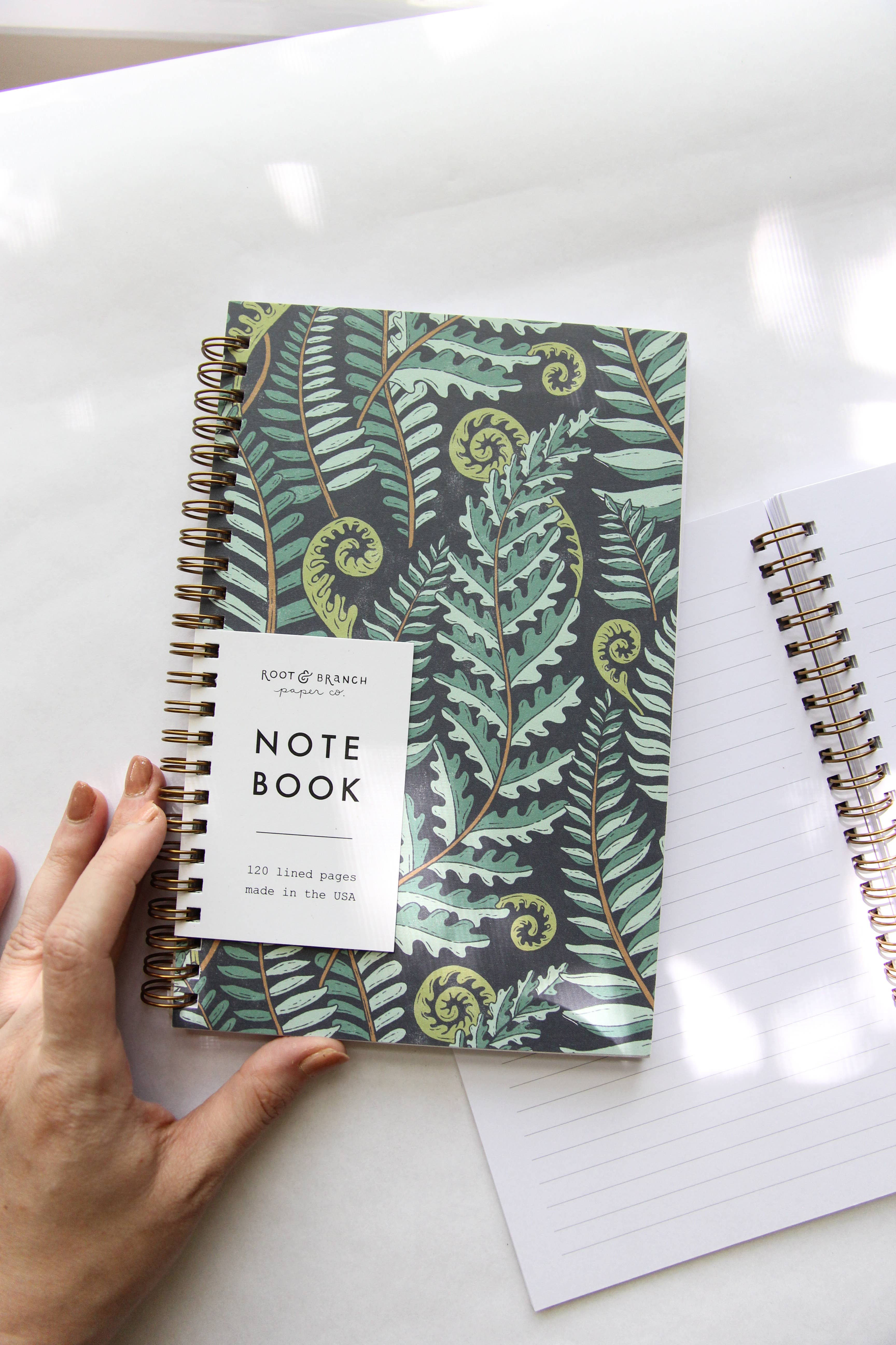 Root & Branch Paper Co. – Caderno por atacado – Caderno Encadernado em Espiral Forest1