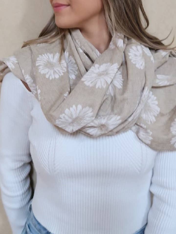 Bufanda Lino Daisy Crochet para venta al por mayor de Embellish Your Life