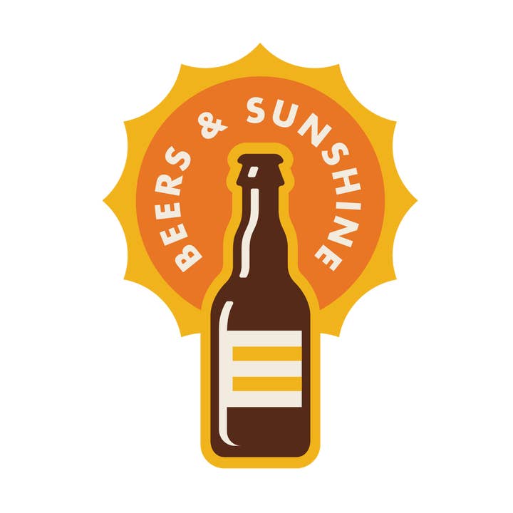 Heartlandia - Wholesale Sticker - Beers & Sunshine Sticker0