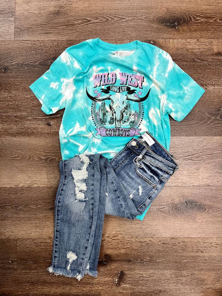 Wild West Long Live Cowboys Grafik-T-Shirt für den Großhandel von C&L Tees