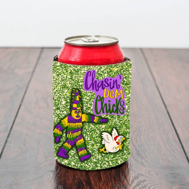 on the Bayou - Vente Housses de boisson - Mardi Gras à la poursuite des poules koozie