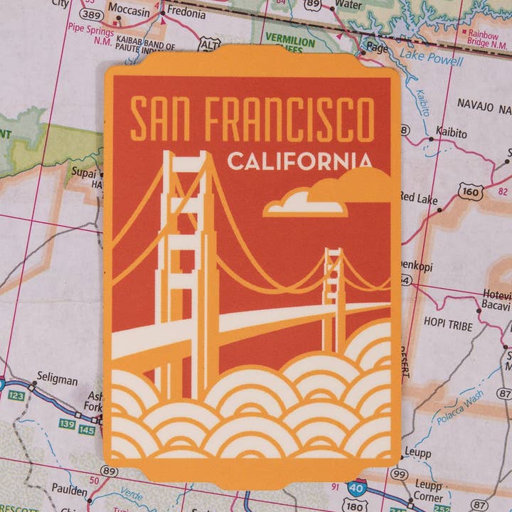 San Francisco Kalifornien klistermärke för wholesale av Vagabond Heart