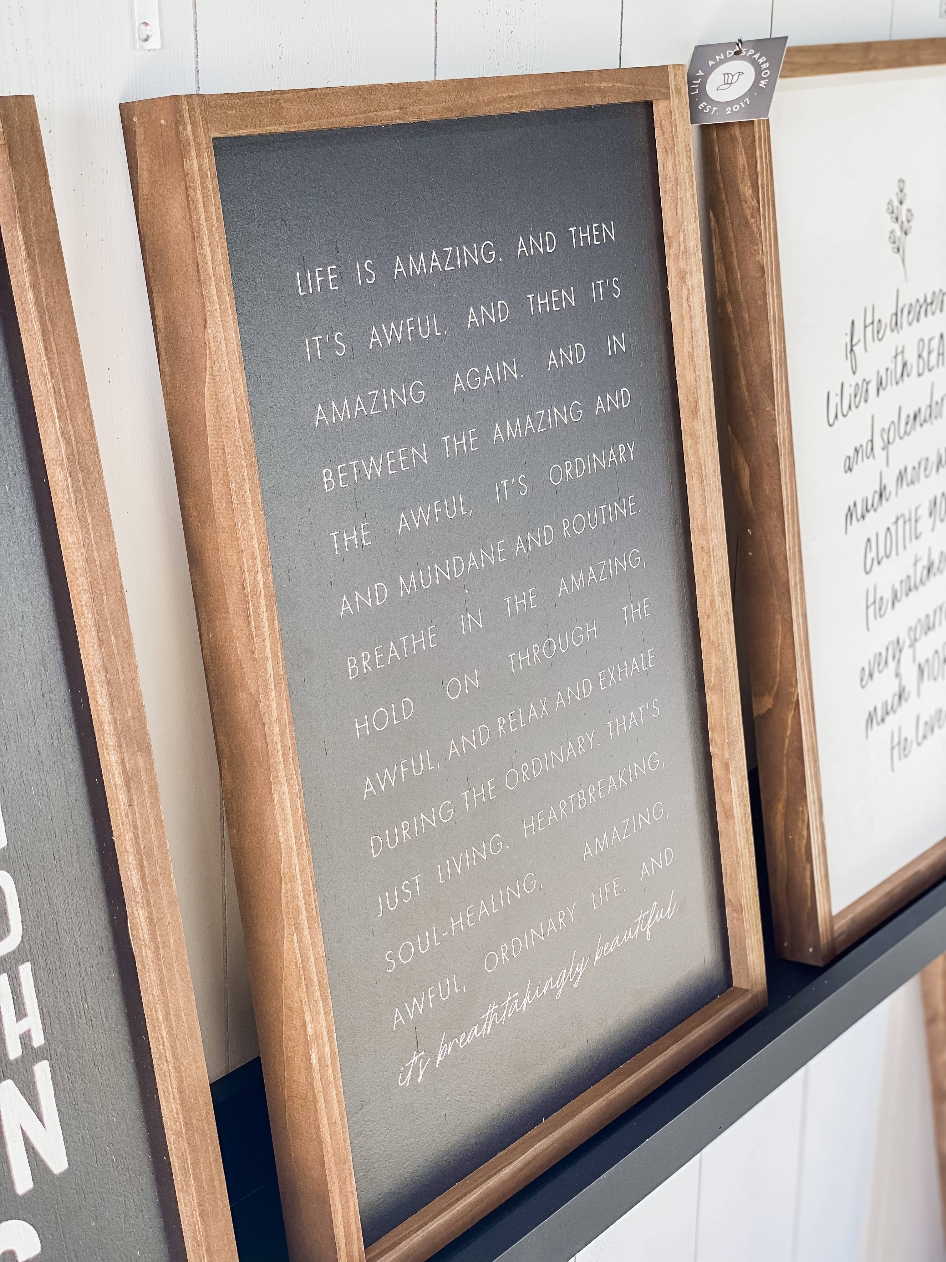 Lily and Sparrow - Wholesale Sign - Life Is Amazing and Then It's Awful | Wall Art, Home Decor8