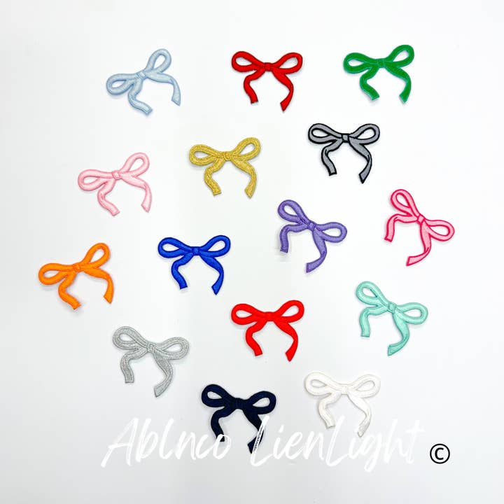 ABLNco - Wholesale Patch - gold dainty bow trucker hat embroidery patch iron on