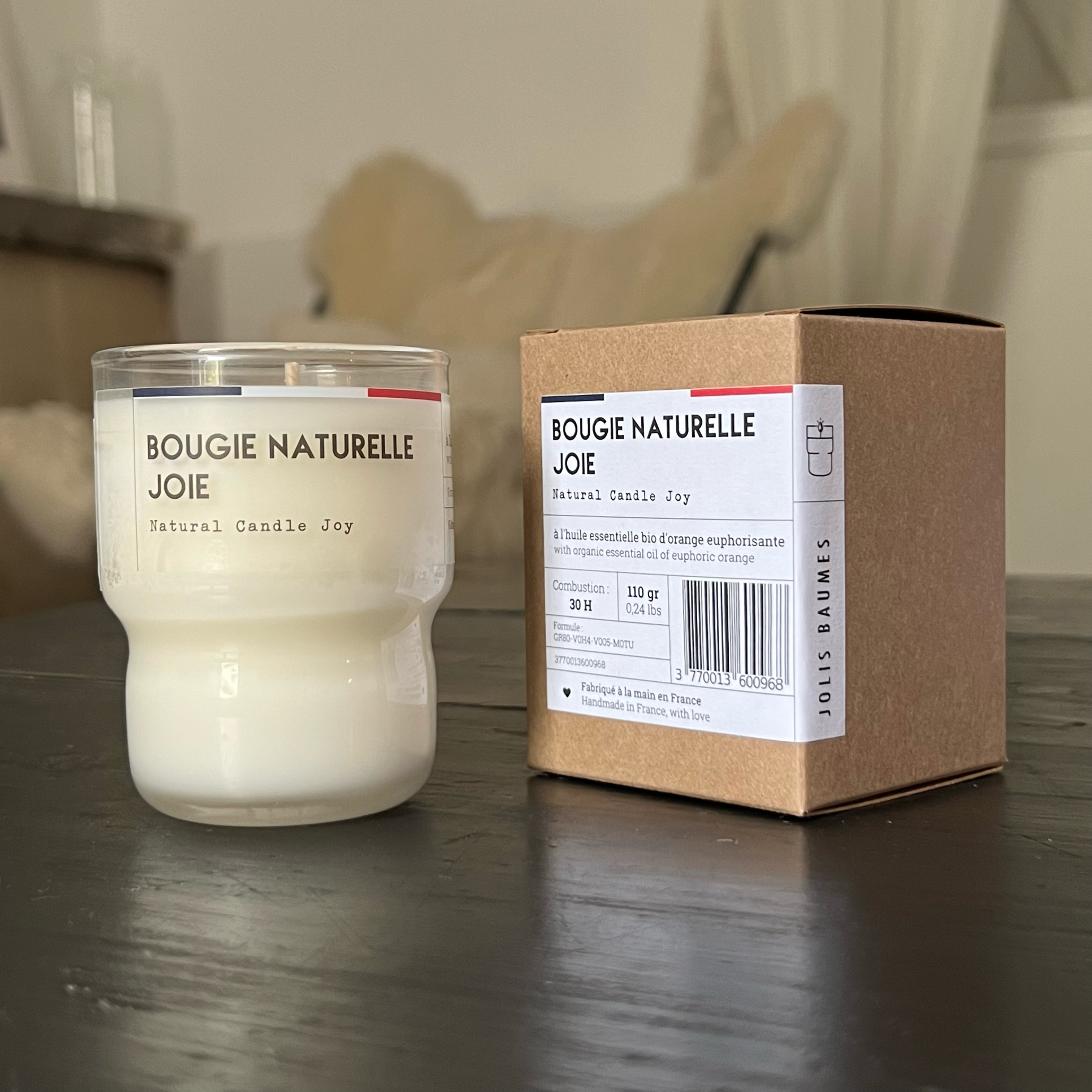 Jolis Baumes - Wholesale Jar/Filled Candle - Joie organic natural candle made in France1