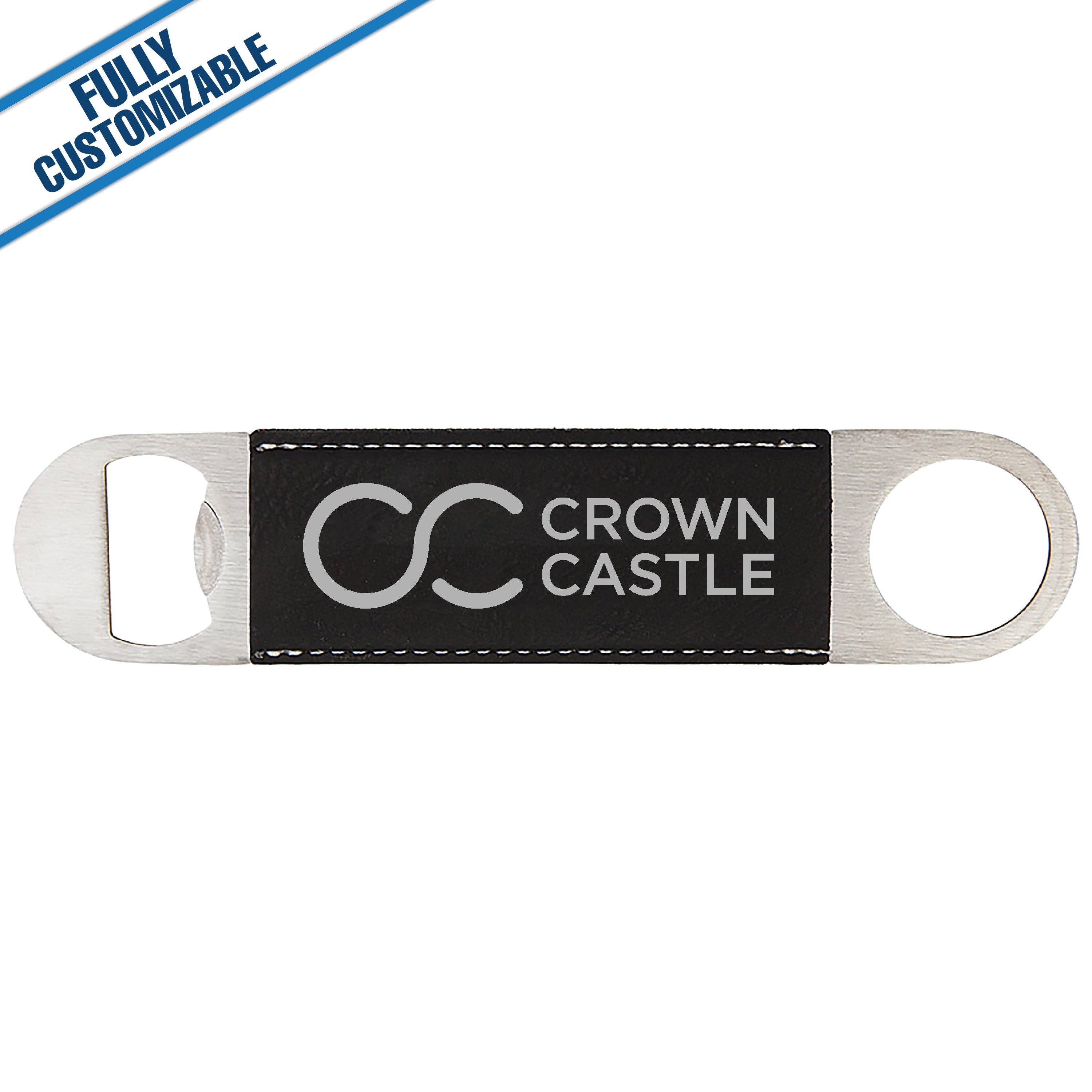 GiftWorksPlus - Wholesale Bottle/Wine Opener - Engraved Leatherette Grip Bottle Opener - Fully Customizable7