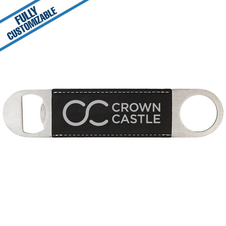 GiftWorksPlus - Wholesale Bottle/Wine Opener - Engraved Leatherette Grip Bottle Opener - Fully Customizable7