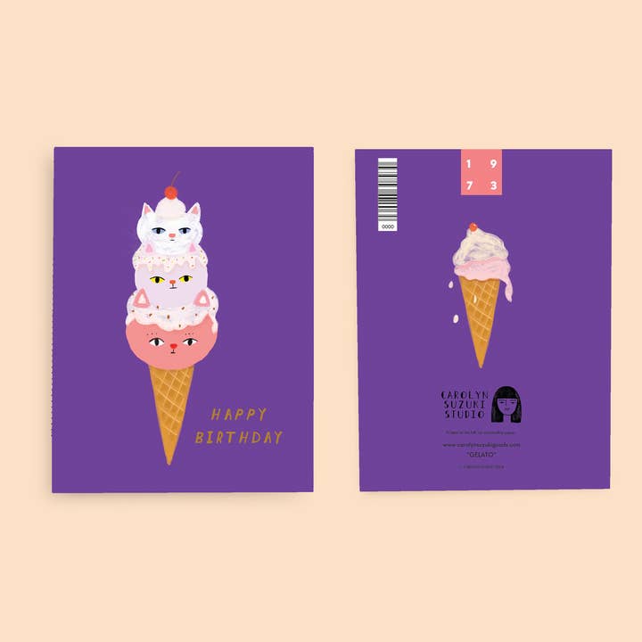 Carolyn Suzuki - Wholesale Birthday Card - GELATO - Birthday Card1