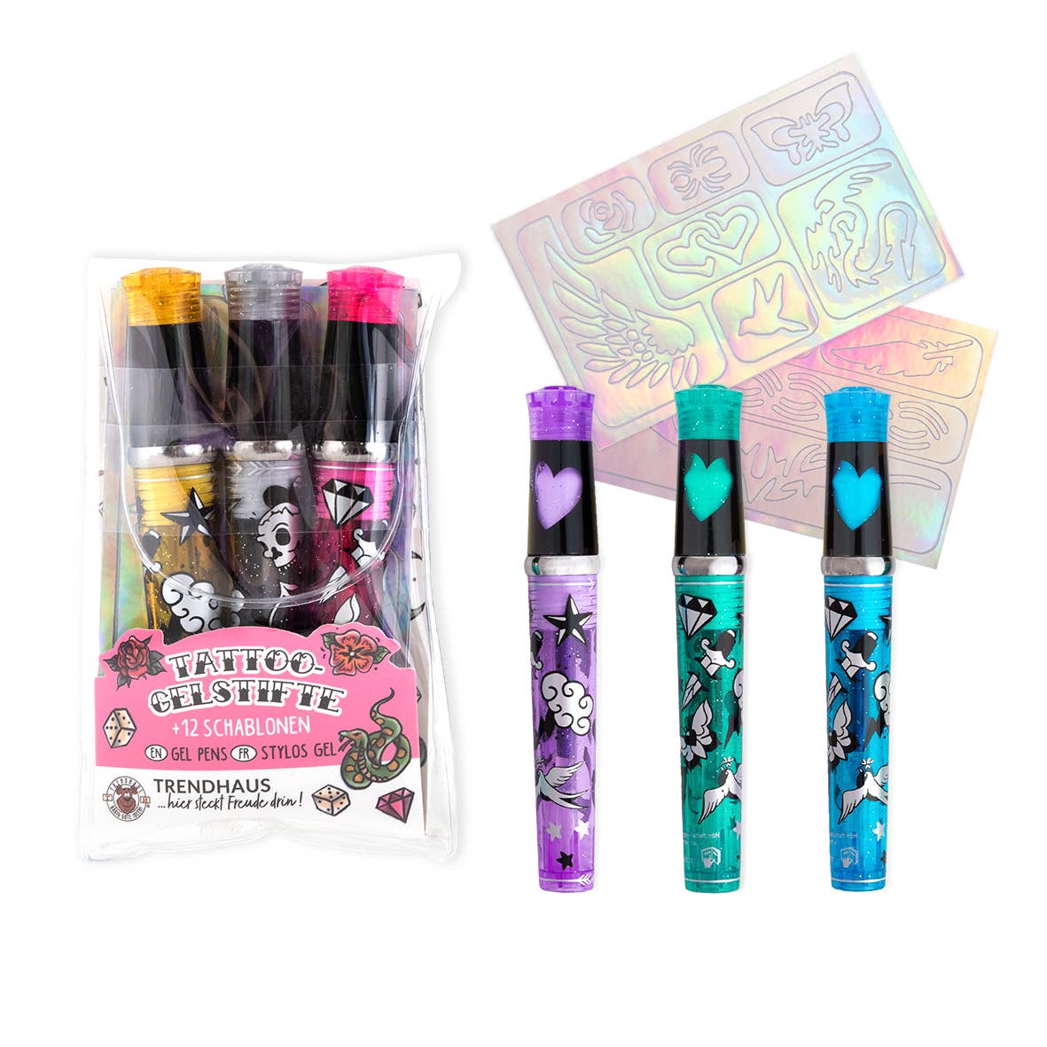  Temporary Shimmery Tattoo Studio Kit for Kids