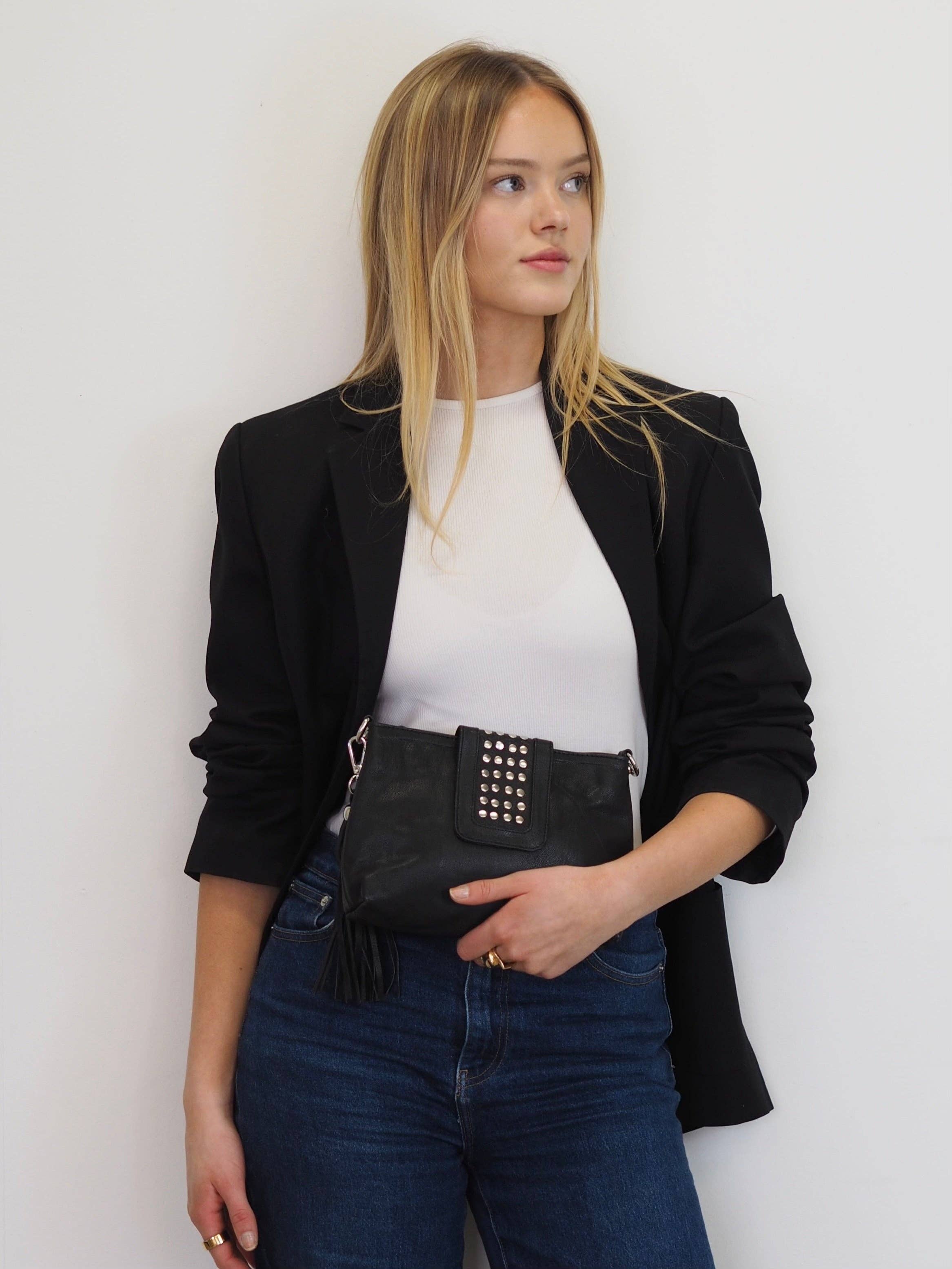 Cadelle Leather - Wholesale Crossbody Bag - Women's - Gigi Crossbody | Black1