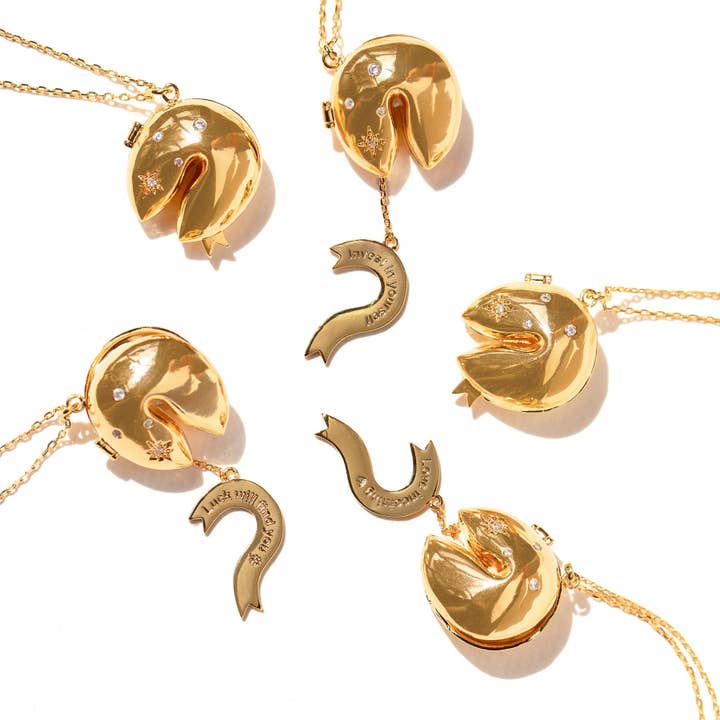 Girls Crew - Wholesale Locket necklace - Fortune Cookie Locket Necklace1