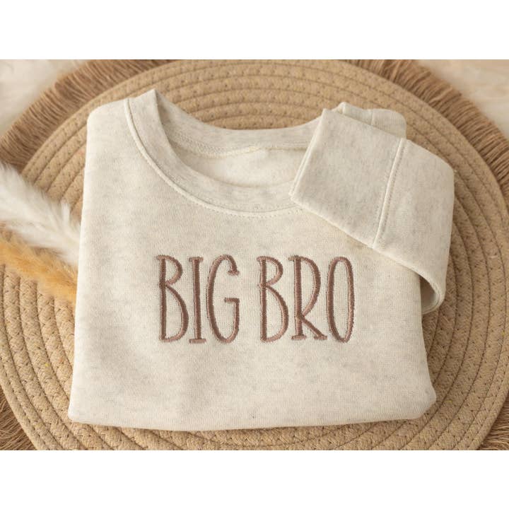 Nunu's Studio – Sweatshirt - Crianças por atacado – Camisola de Lã com Bordado Big Brother para Criança BZB3