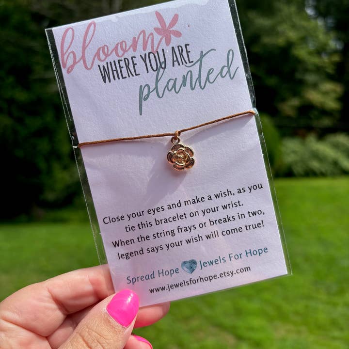 Jewels For Hope - Vente Bracelets à breloques/pendentifs - Bracelets de souhaits inspirants Surprise Set - Petits articles cadeaux