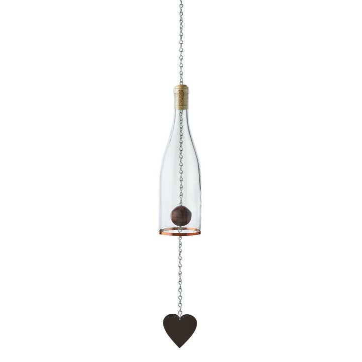 Blue Ridge Mountain Gifts - Wholesale Wind Chime - Wind Chimes Made From Glass Wine Bottles with Copper Trim5