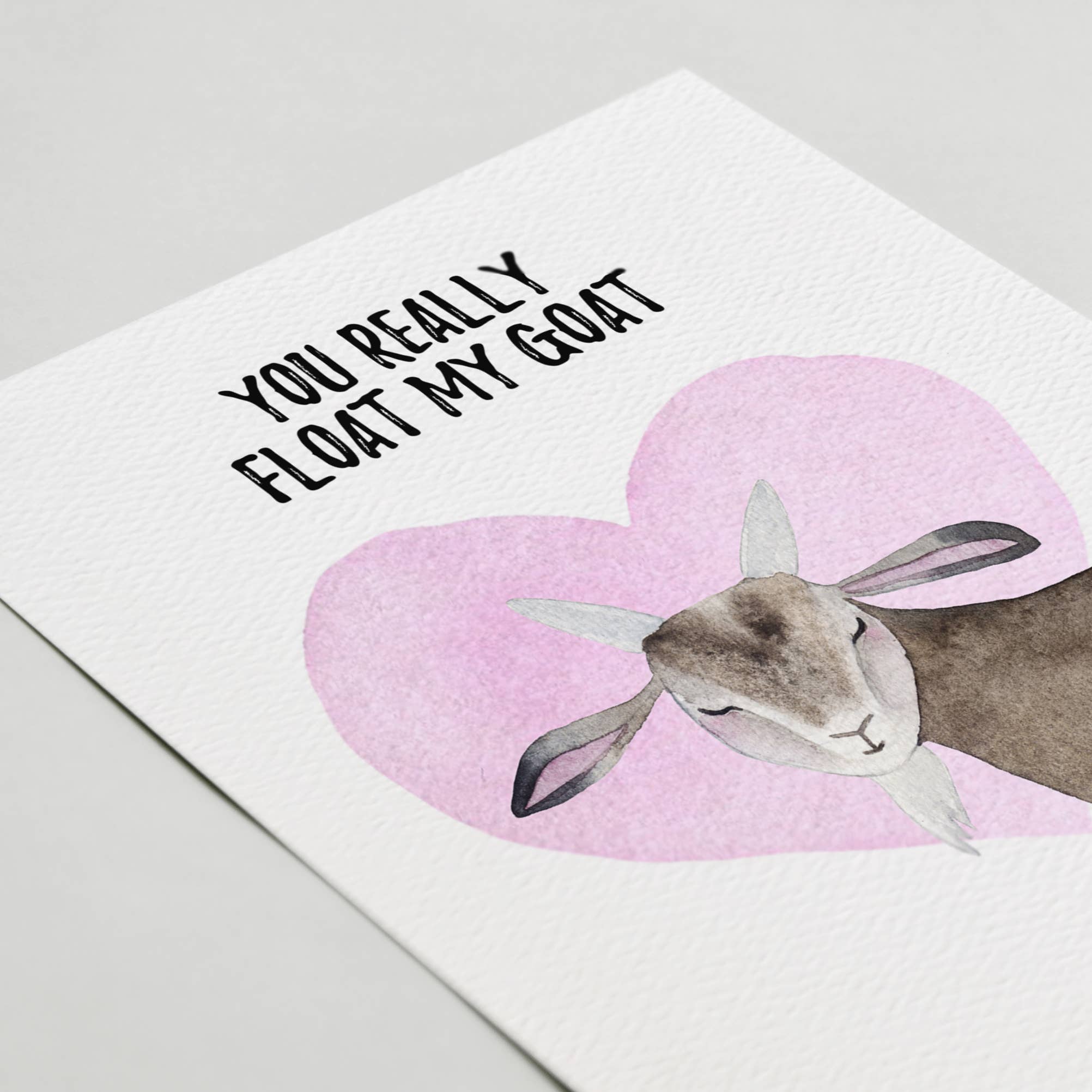 Blue Thistle - Wholesale Valentine's Day Card - Funny Valentine's Day Card, Animal Valentine, Float my Goat1