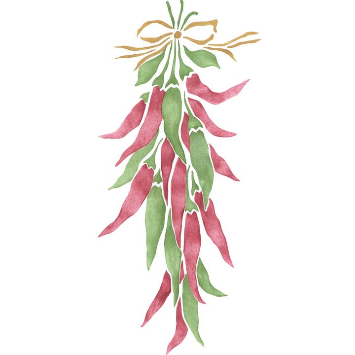 Estêncil de parede pendurado Chili Peppers por atacado de Designer Stencils