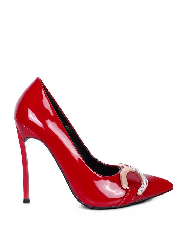 Rag Company - Wholesale High Heels - Women's - COCKTAIL Buckle Embellished Stiletto Pump Shoes15