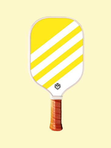 Pagaie rayée classique - Jaune pour la vente par Pickleball Prep
