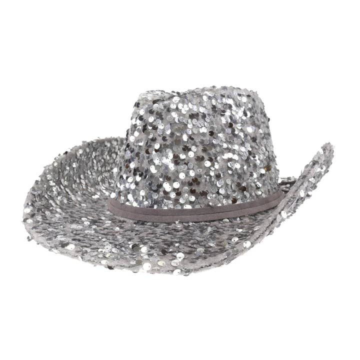 Clover + Cotton Co - Wholesale Cowboy Hat - Women's - NashVegas Sequin C.C Cowboy Hat