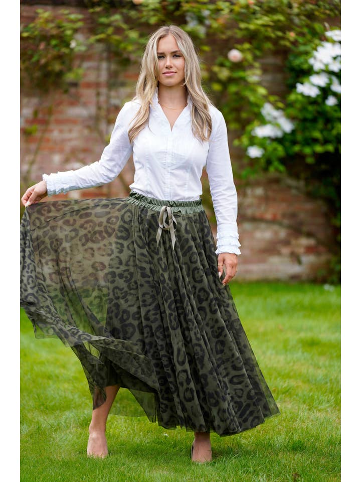 Ella and Cherry - Wholesale Skirt - Women's - Fara Leopard Tulle1