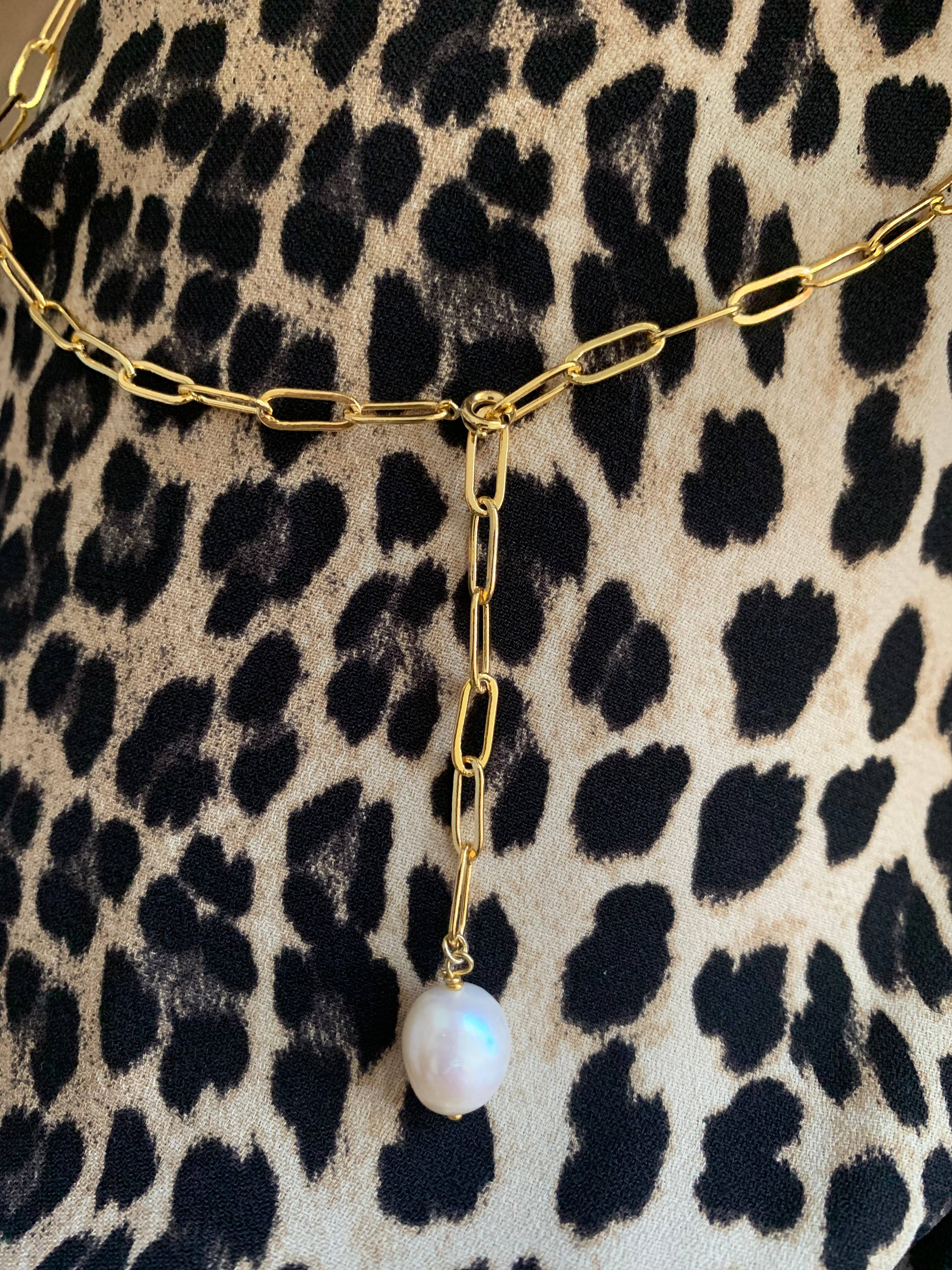 Ohhheylovely - Wholesale Pendant/Charm Necklace - Bicycle Chain Freshwaterpearl2