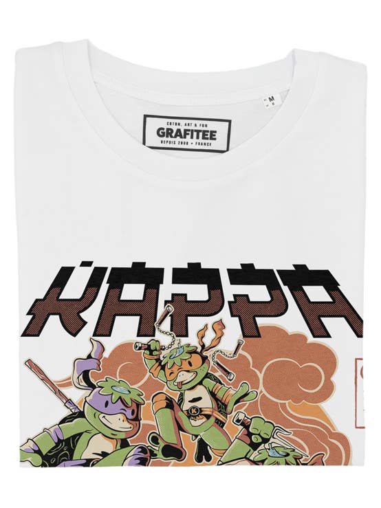 White KappaBunga T-shirt - Japanese Mythology Comics T-shirt for wholesale on Faire1