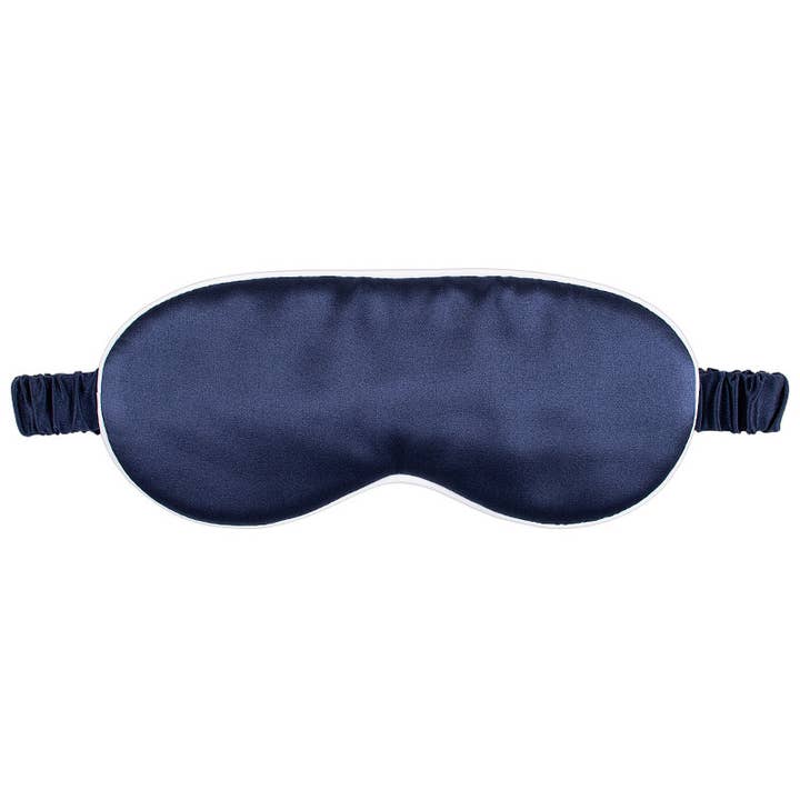 SaySilk™ 19 Momme 100% Mulberry Silk Sleep Mask - Navy|White for wholesale by SaySilk™