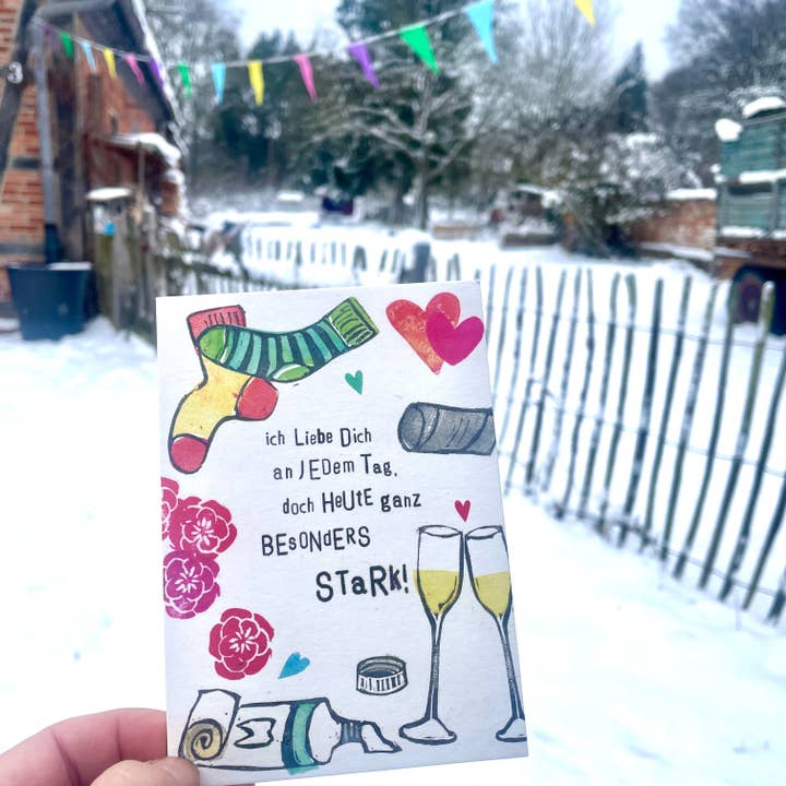 "Kærlighed i hverdagen" kuki postkort 10 stk. sæt for engroshandel hos kuki