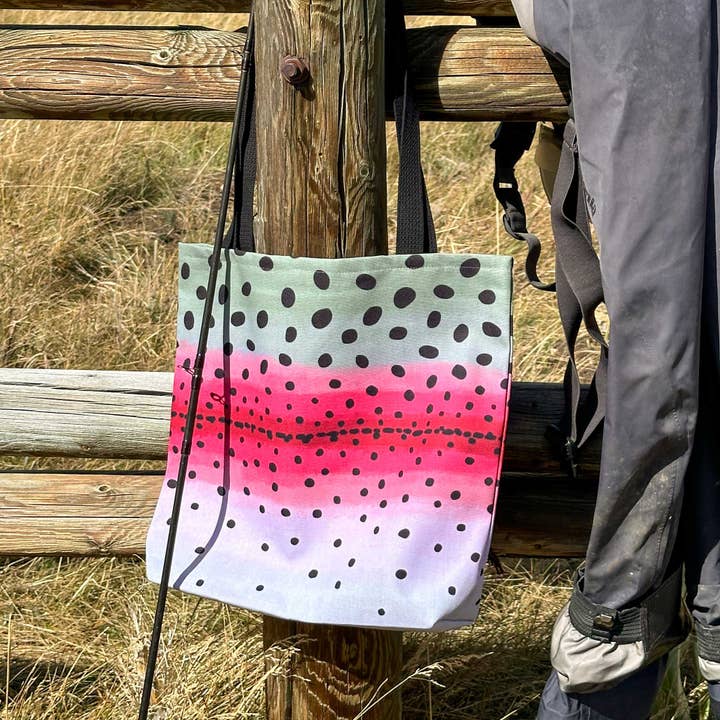 Fly Fish Wyoming - Wholesale Tote Bag - Women's - Trout Pattern Tote Bags2
