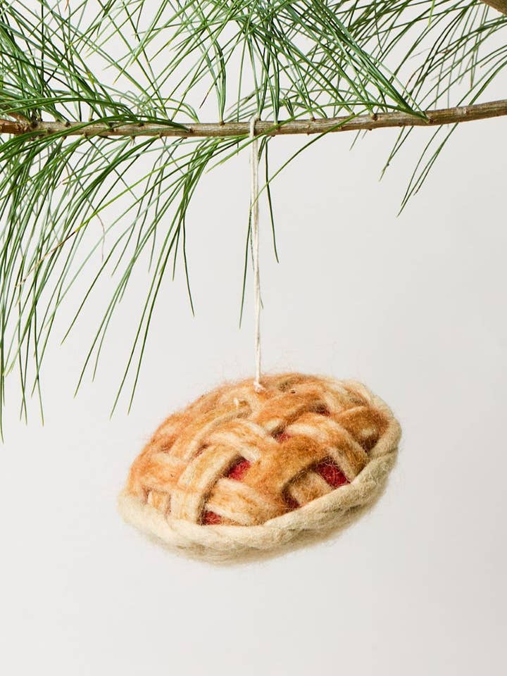 Granny's Apple Pie Felt Ornament for wholesale by Farmhouse Pottery