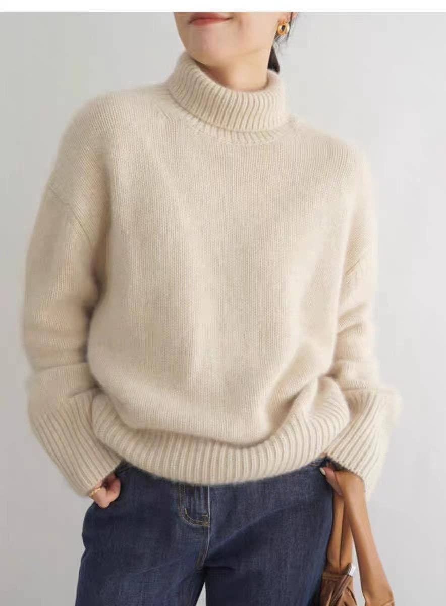 Marayn - Wholesale Knitted jumper – Women′s - Soft Knit Turtleneck Cozy Chic Korean Style (Copy)7