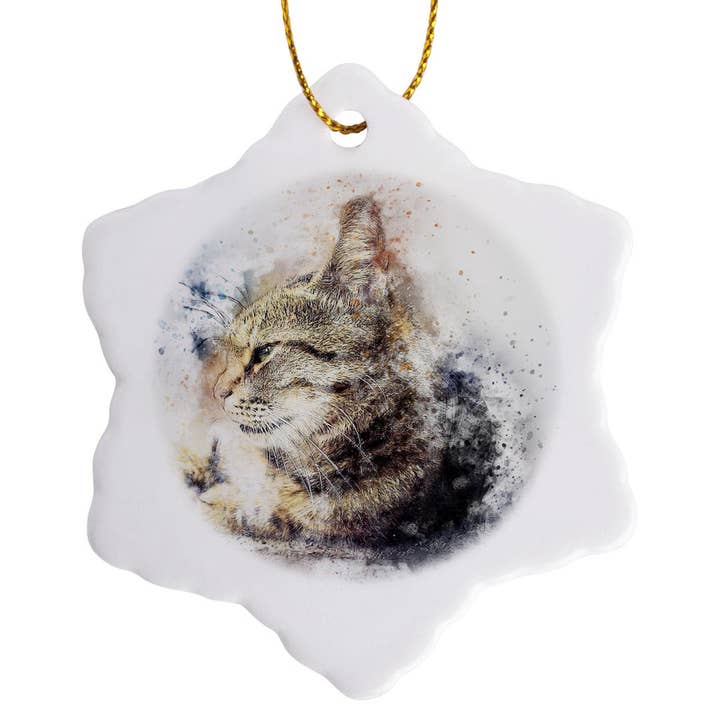 3dRose, Gato de Aguarela Animal de Estimação Gatinho Amigo Divertido, Ornamento por atacado de 3dRose