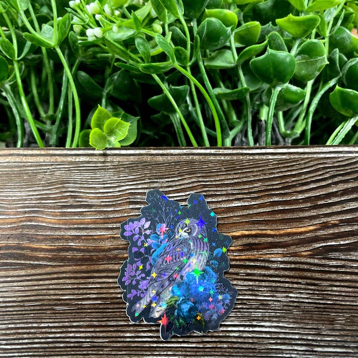 Celestial Owl, Die Cut Sticker, Graphic Art Sticker, Vinyl, , Boho Hippie |Sticker or Magnet for wholesale by Handmade by Marlayna