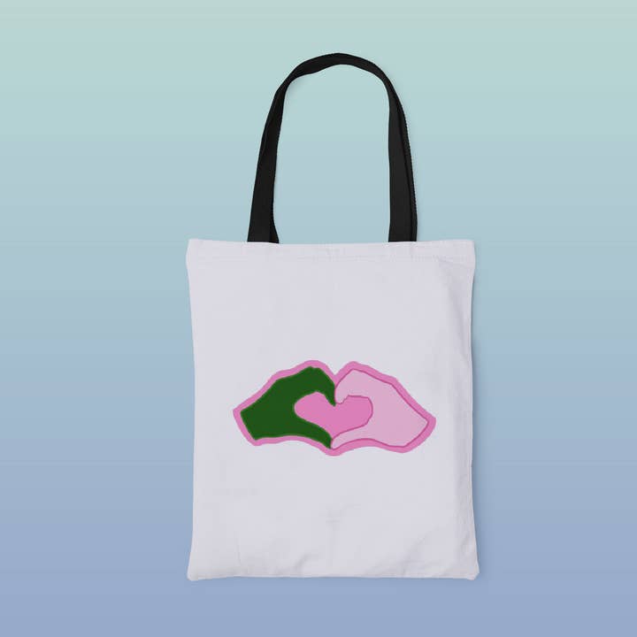 Calm Down Caren – Sacola - Unissexo por atacado – Emoji de Mãos em Coração Malvado Glinda Elphaba Rosa Verde Tote