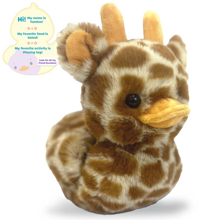 World's Softest Plush - 7" Tundee Plush Duckee Giraffe for wholesale by Beverly Hills Teddy Bear Company