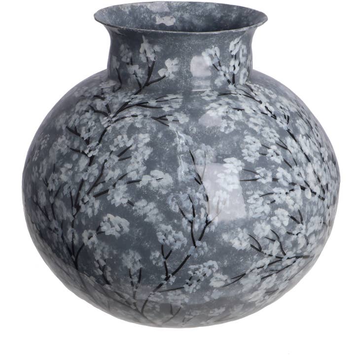 Metall Vase Benice Rund, D35cm, H35cm, Außen Glanz für den Großhandel von Vosteen
