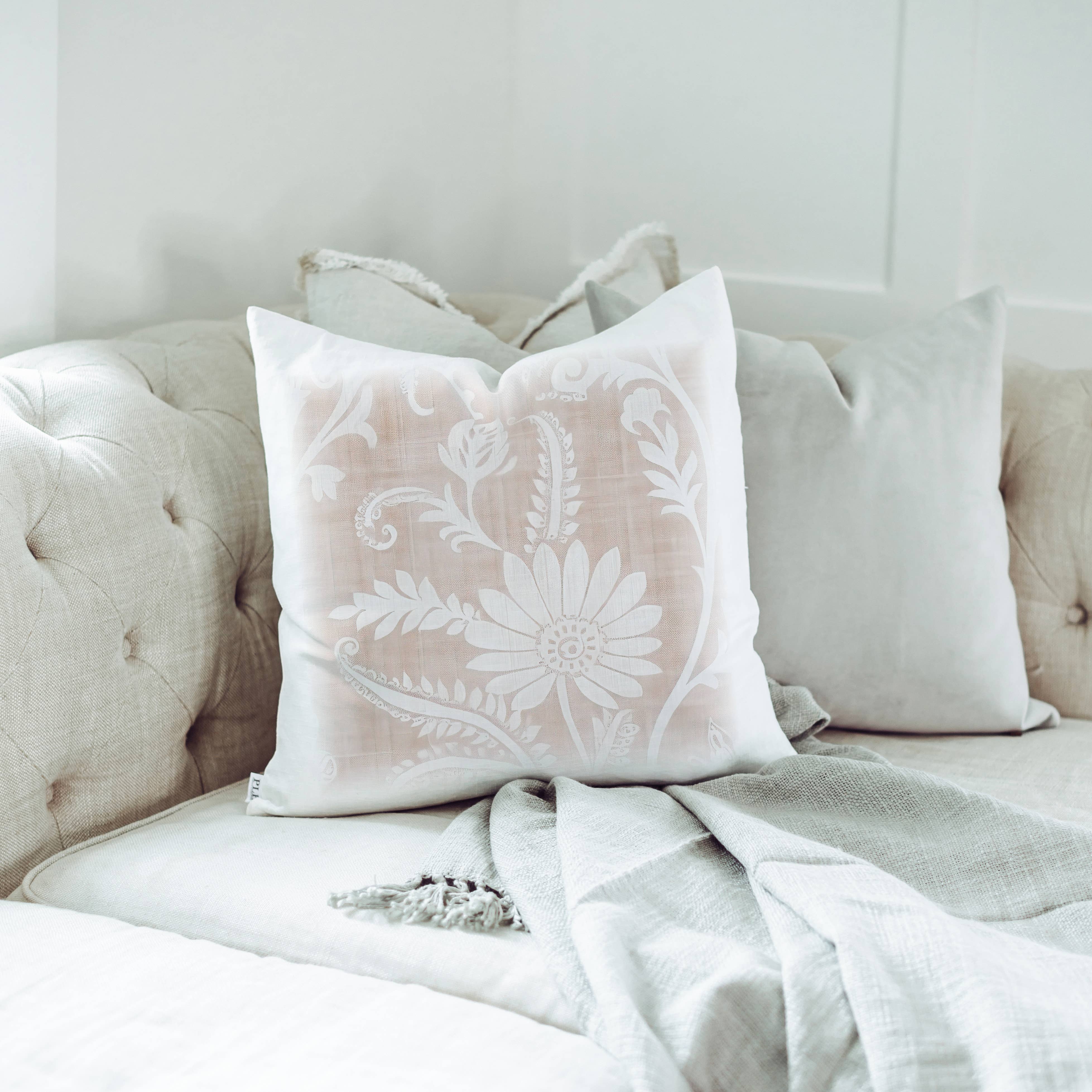 Porter Lane Home - Wholesale Throw Pillow Cover - Neutral Tapestry Throw Pillow Cover