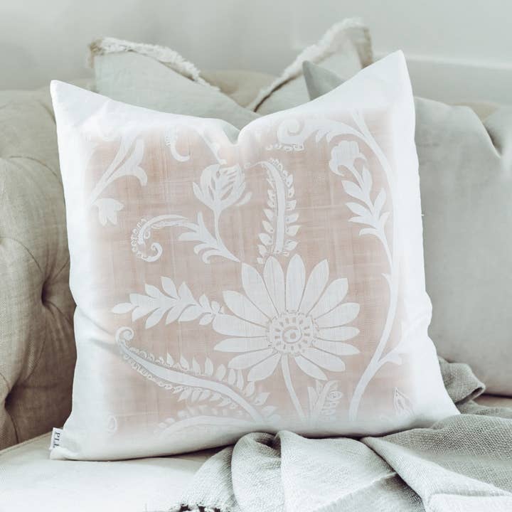 Neutral Tapestry Throw Pillow Cover for wholesale by Porter Lane Home