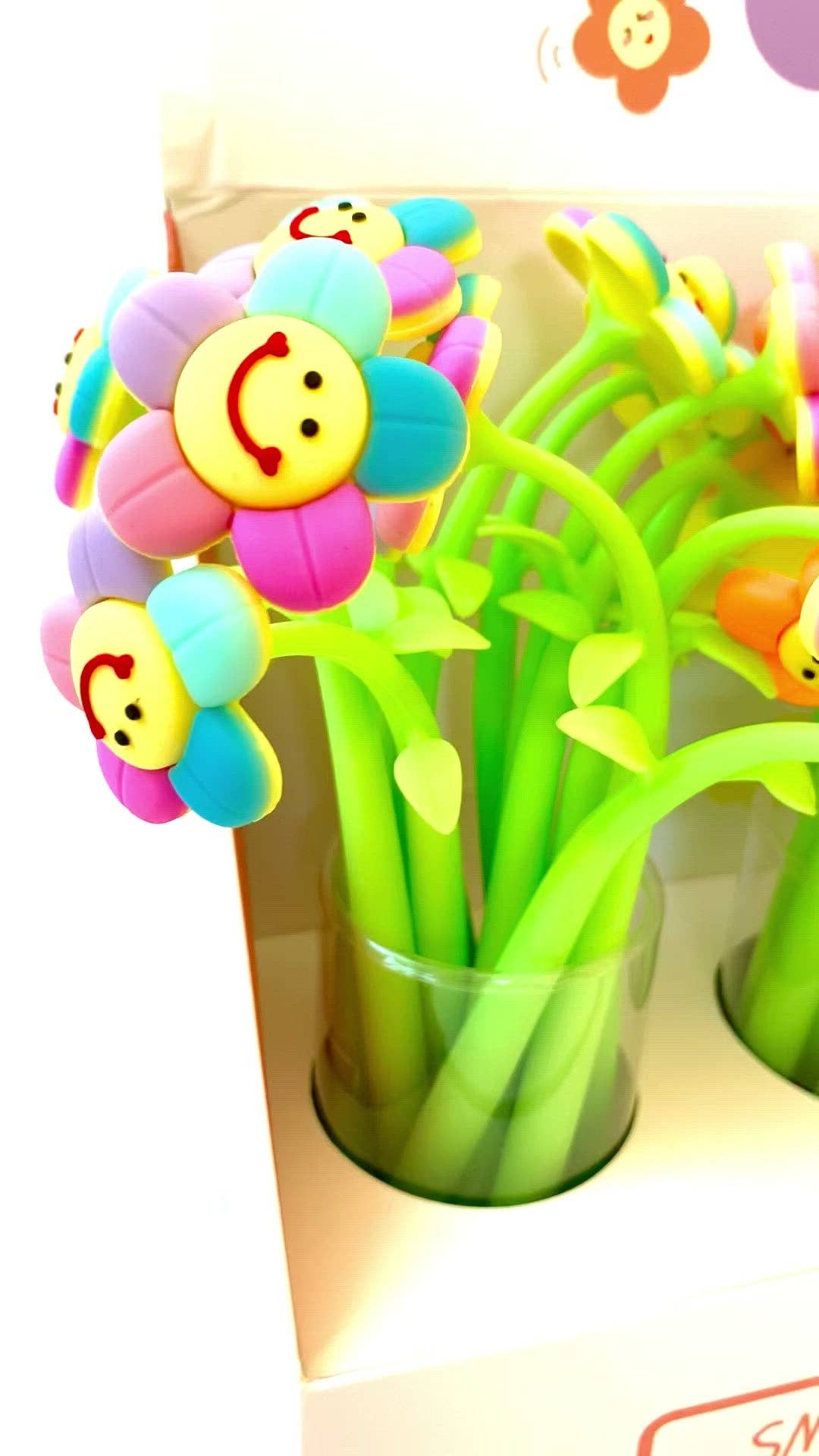 BCmini - Wholesale Pen - 22431 Smile Flower Wiggle Gel Pen2