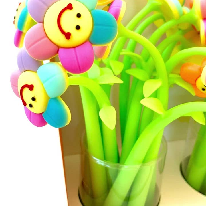 BCmini - Wholesale Pen - 22431 Smile Flower Wiggle Gel Pen2