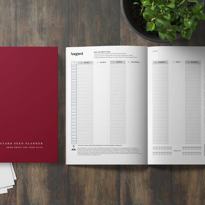 Planificateur de Graines de Moutarde : Enracinez Votre Foi-Bourgogne pour la vente par Mustard Seed Planner