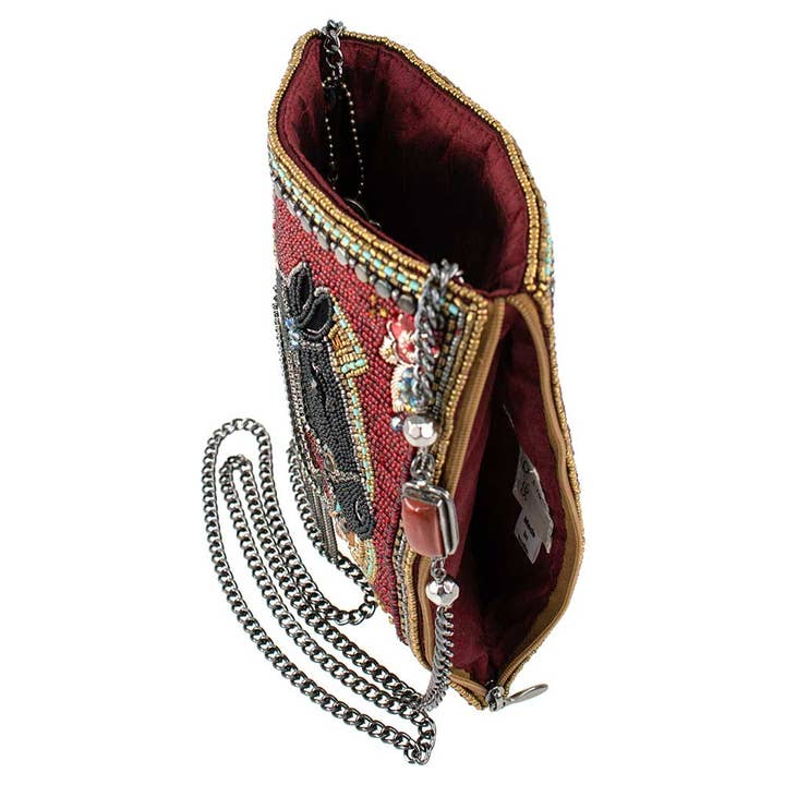 Mary Frances Accessories - Wholesale Crossbody Bag - Women's - Let's Gallop Beaded Black Horse Mini Crossbody Handbag