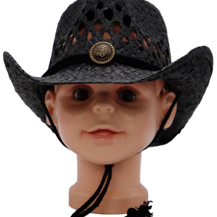 Cap Zone - Wholesale Cowboy Hat - Kids - Kids Tycoon Half Taco Paper Straw Cowboy Hat11