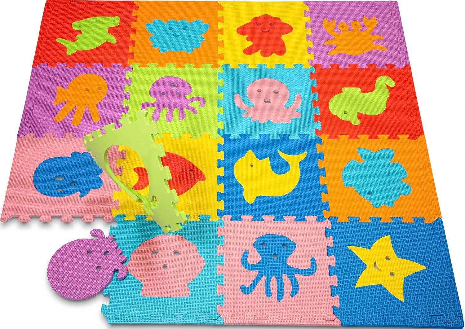 ToyVelt - Wholesale Floor Mat - ToyVelt | Kids Foam Mat | Sea Animals | 16 Tiles0