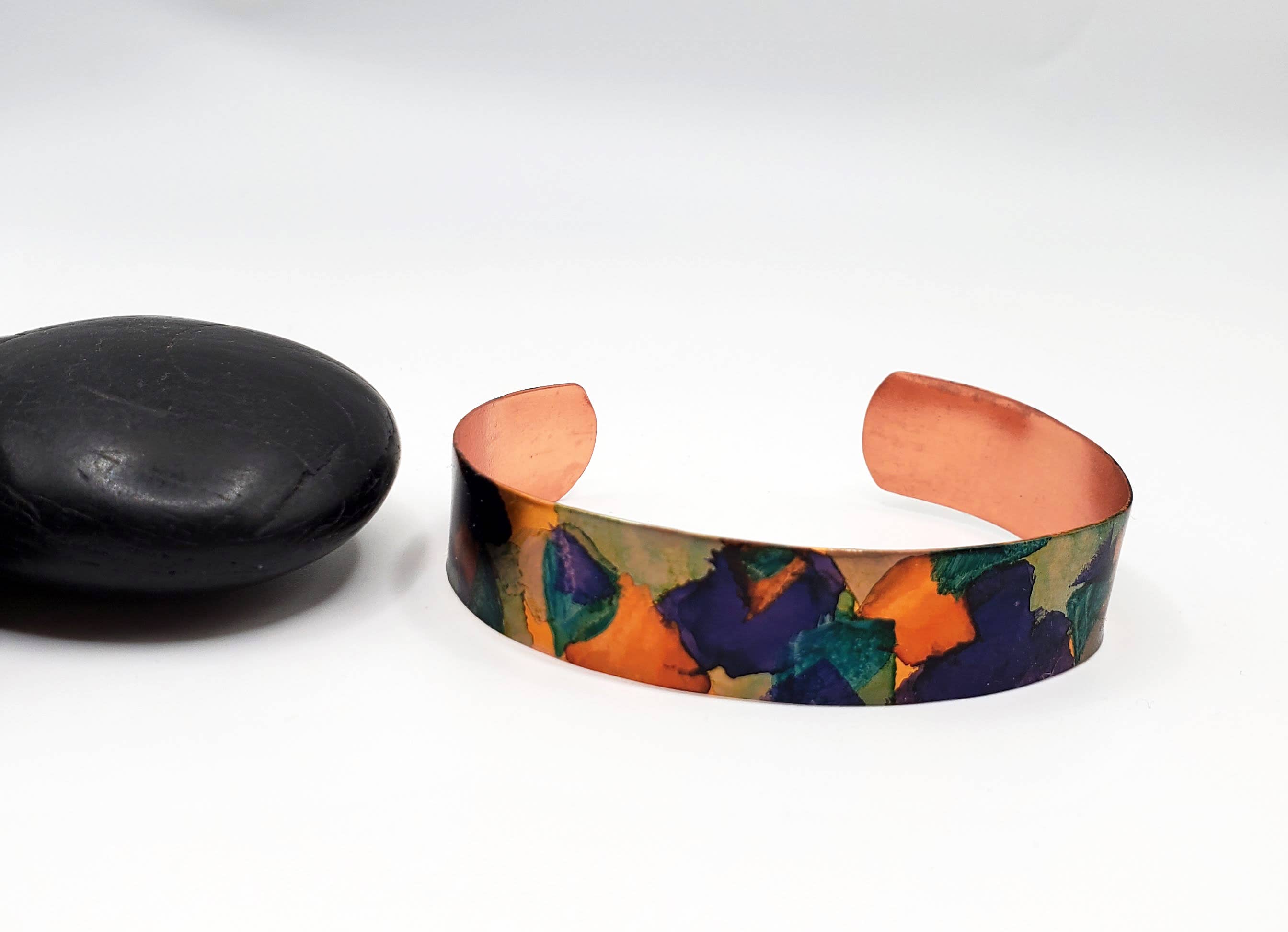 Covaly Artisan Jewelry - Wholesale Cuff Bracelet - Alcohol Ink Small Cuff1