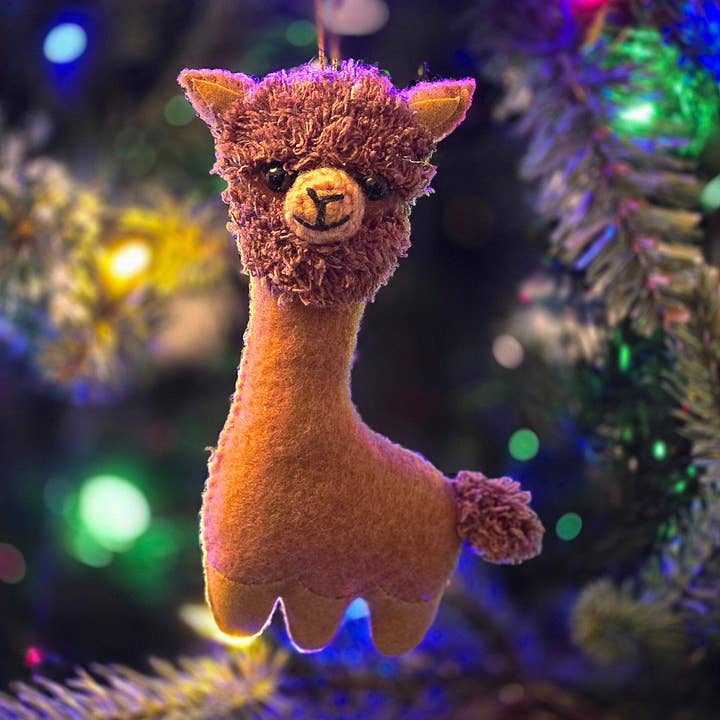 Alpaca Puff Plush Ornaments for wholesale by Choice Alpaca Products