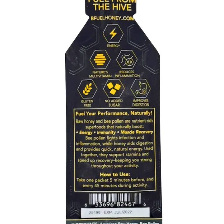 Big Bear Honey - Wholesale Honey - B Fuel Honey Energy Packet - 1 oz - 12 Count
1