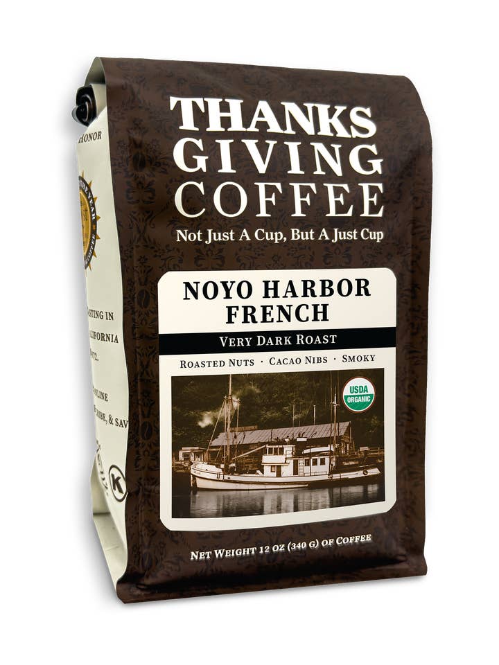 Noyo Harbor French for wholesale by Thanksgiving Coffee Co.