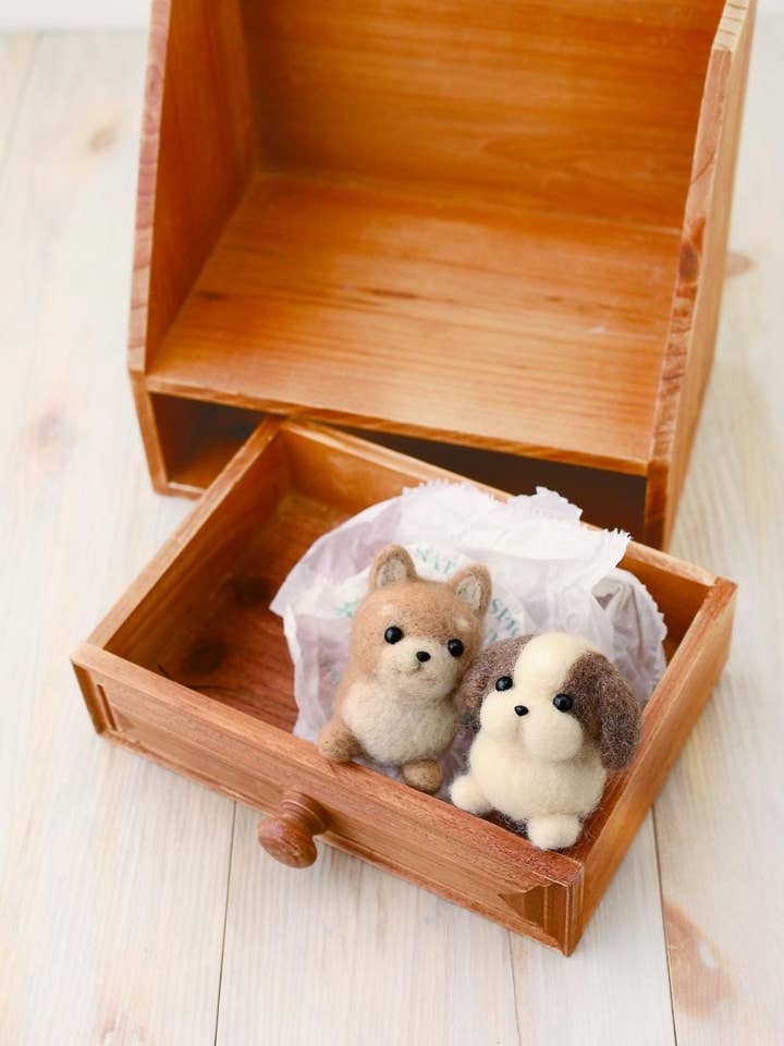 Gør-det-selv nålefiltning sæt: Shiba Inu & Shih Tzu håndværk Japan for engroshandel hos 「FUNJI」In Japan