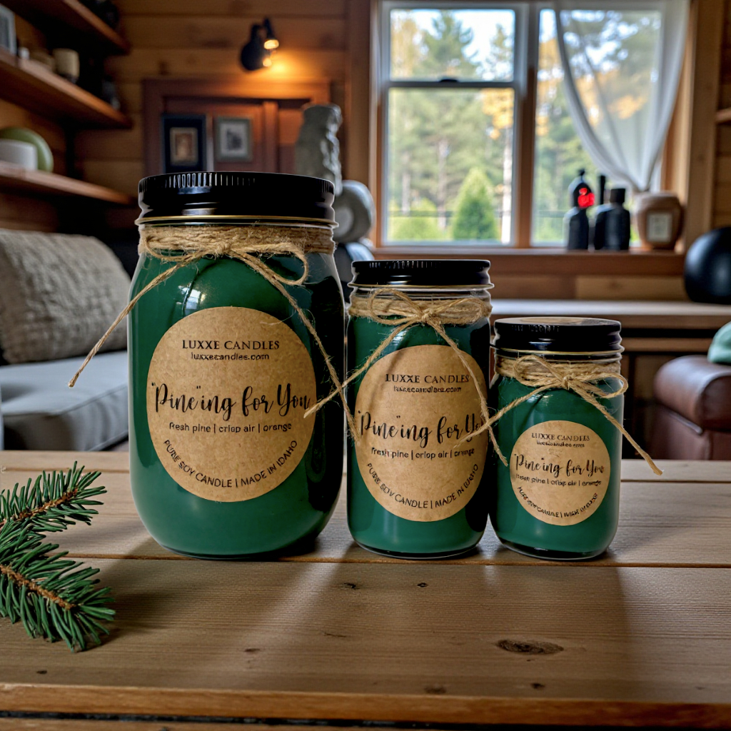 LUXXE Candles - Wholesale Pot/gevulde kaars - "Pine"ing for You Kaars | Organische Sojakaars5
